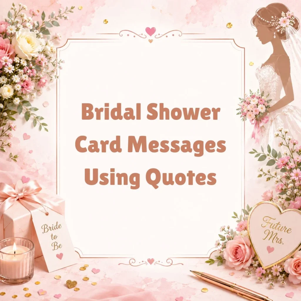 Bridal Shower Card Messages Using Quotes