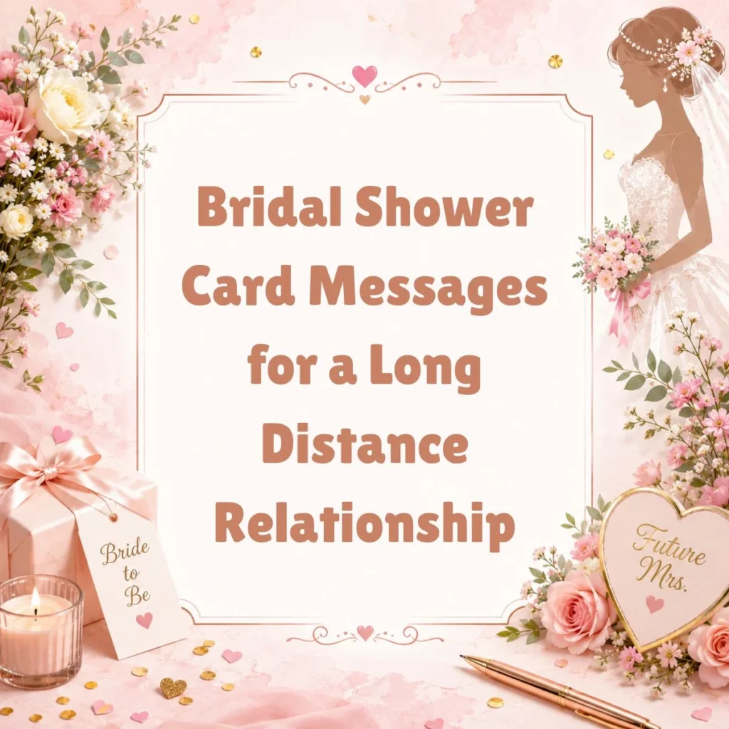 Bridal Shower Card Messages for a Long Distance Relationship
