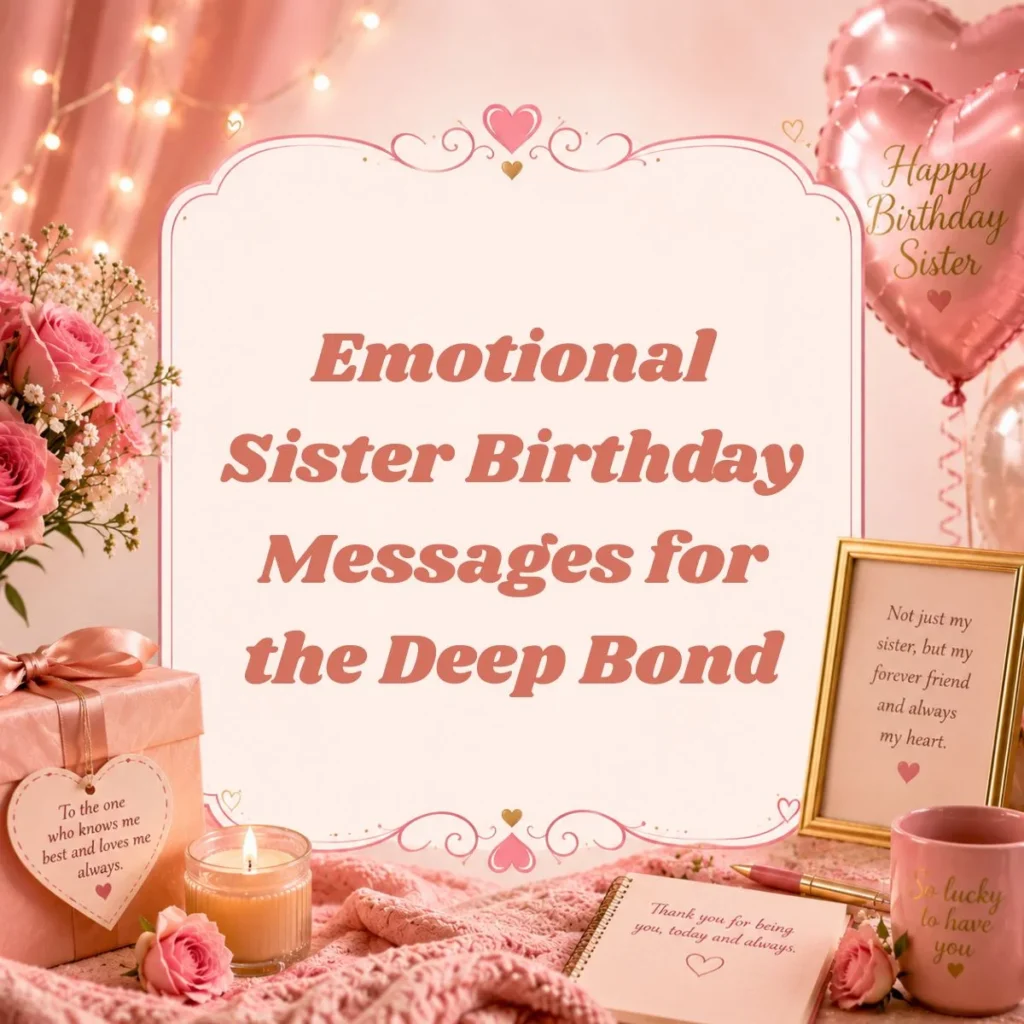 Emotional Sister Birthday Messages for the Deep Bond