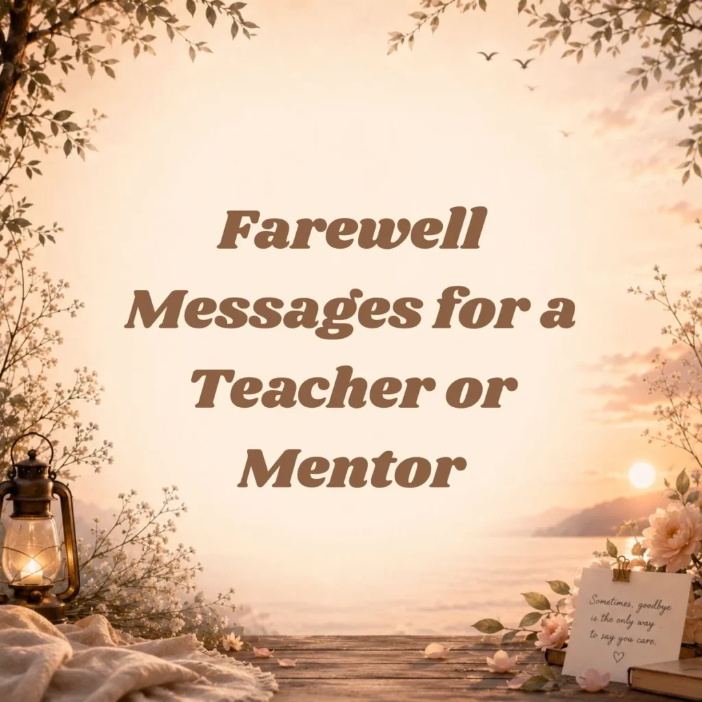 Farewell Messages for a Teacher or Mentor