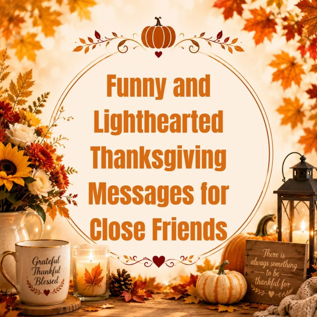Funny and Lighthearted Thanksgiving Messages for Close Friends
