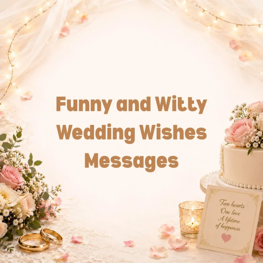 Funny and Witty Wedding Wishes Messages