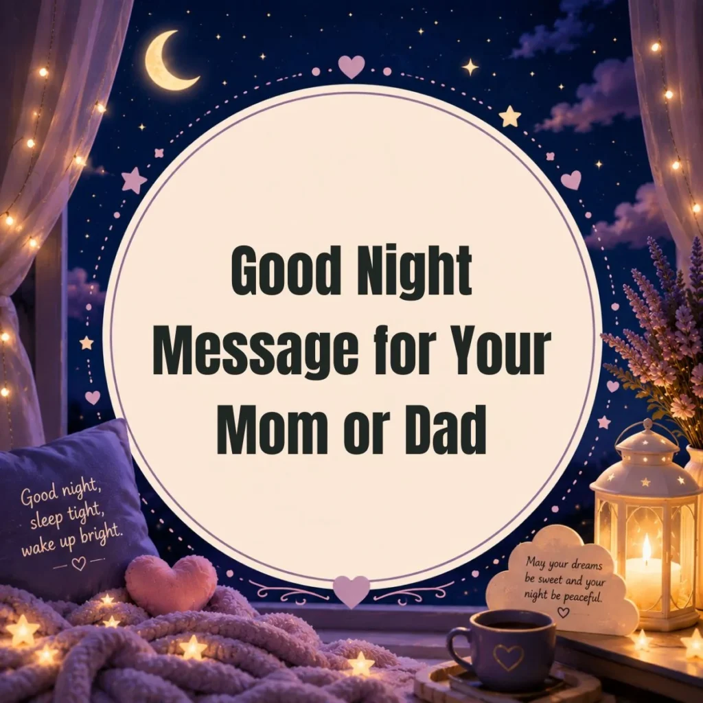 Good Night Message for Your Mom or Dad