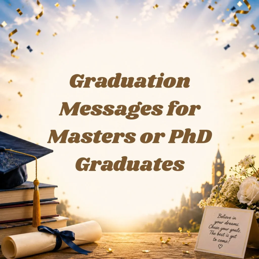 Graduation Messages for Masters or PhD Graduates