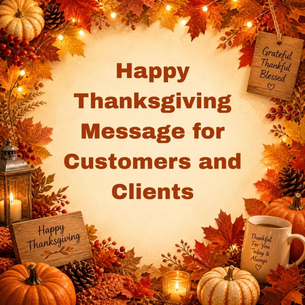 Happy Thanksgiving Message for Customers and Clients
