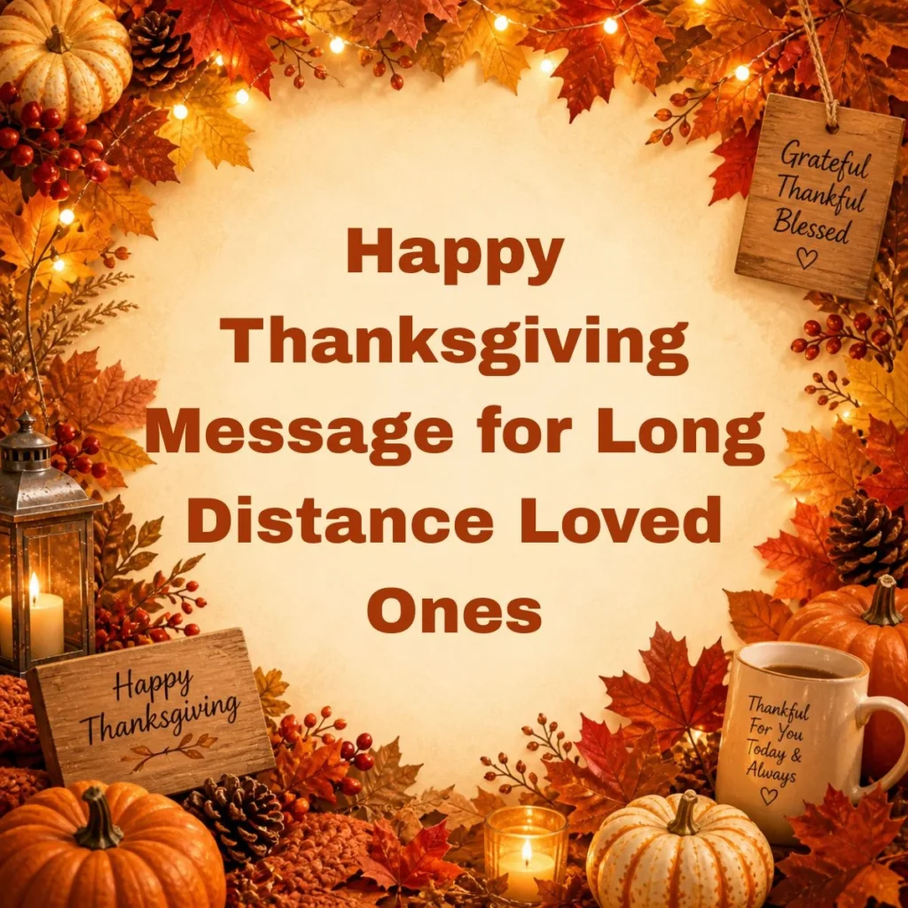 Happy Thanksgiving Message for Long Distance Loved Ones