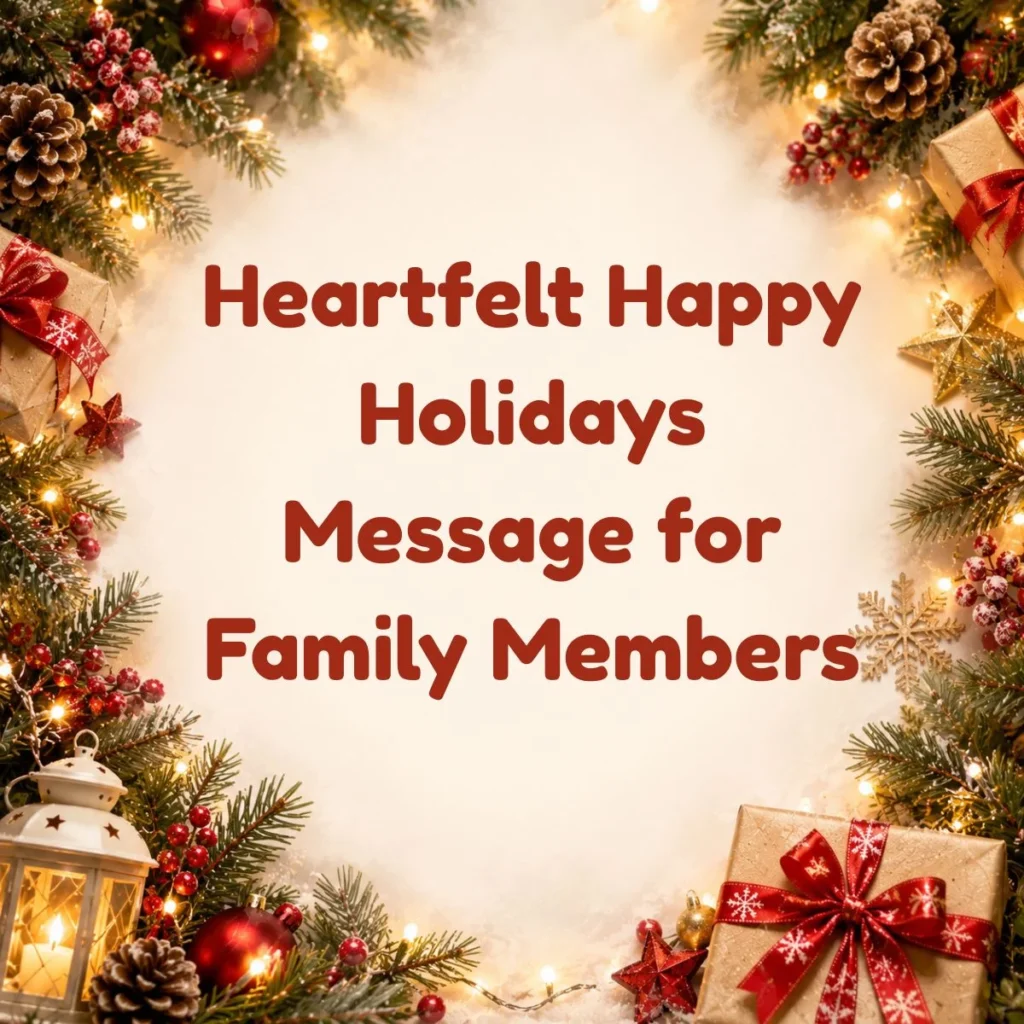 Heartfelt Happy Holidays Message for Family Members