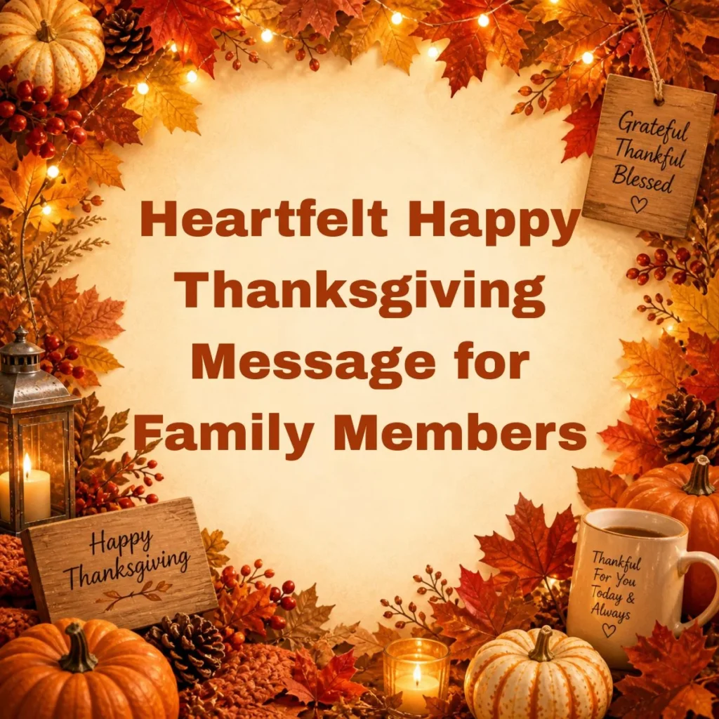 Heartfelt Happy Thanksgiving Message for Family Members