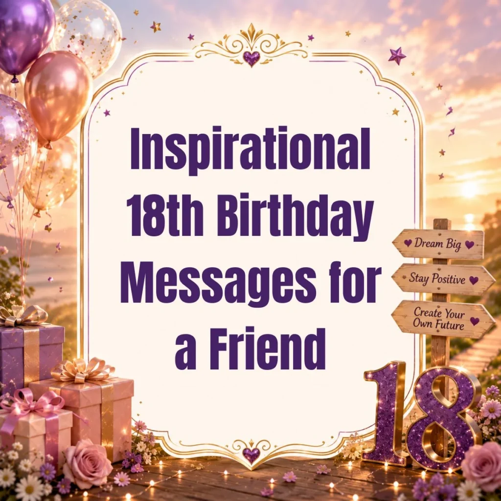 Inspirational 18th Birthday Messages for a Friend