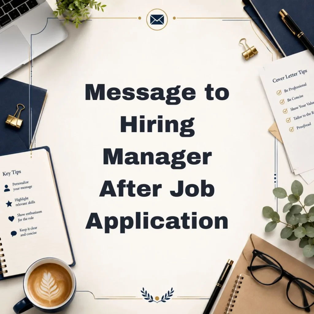 Message to Hiring Manager After Job Application