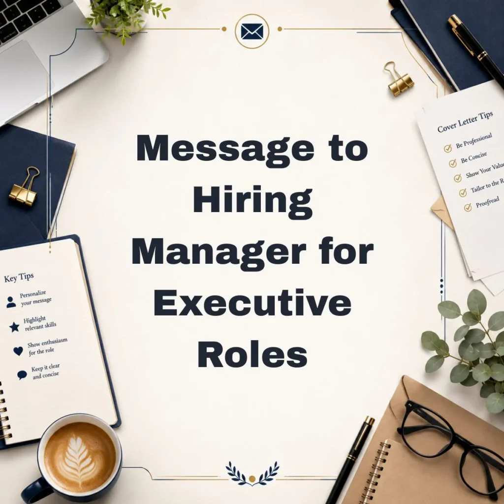 Message to Hiring Manager for Executive Roles
