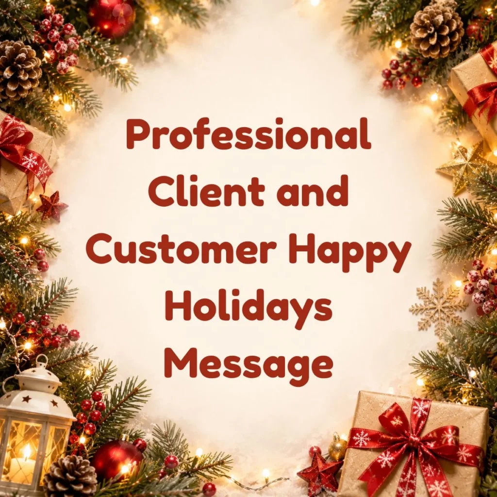 Professional Client and Customer Happy Holidays Message