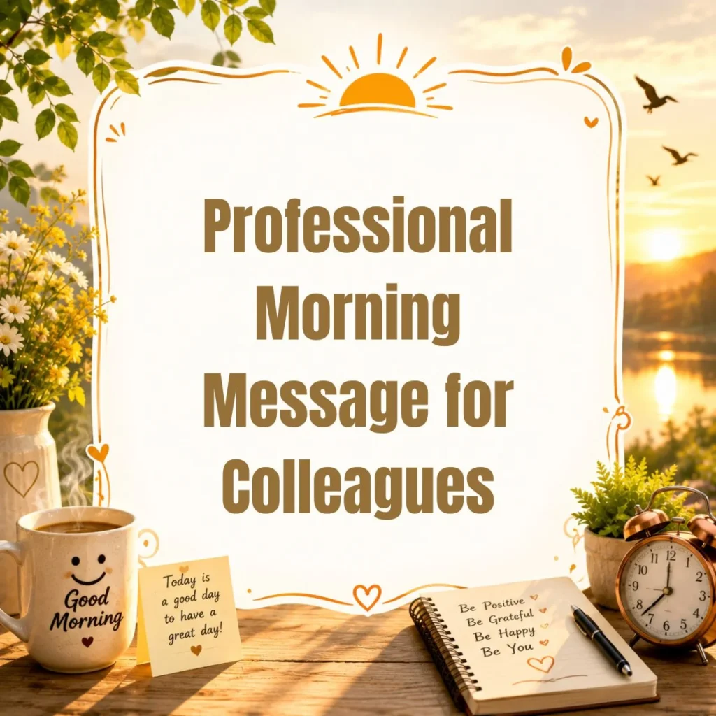 Professional Morning Message for Colleagues