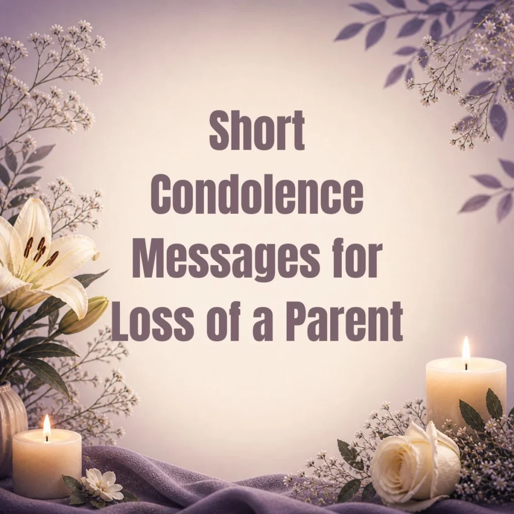 Short Condolence Messages for Loss of a Parent