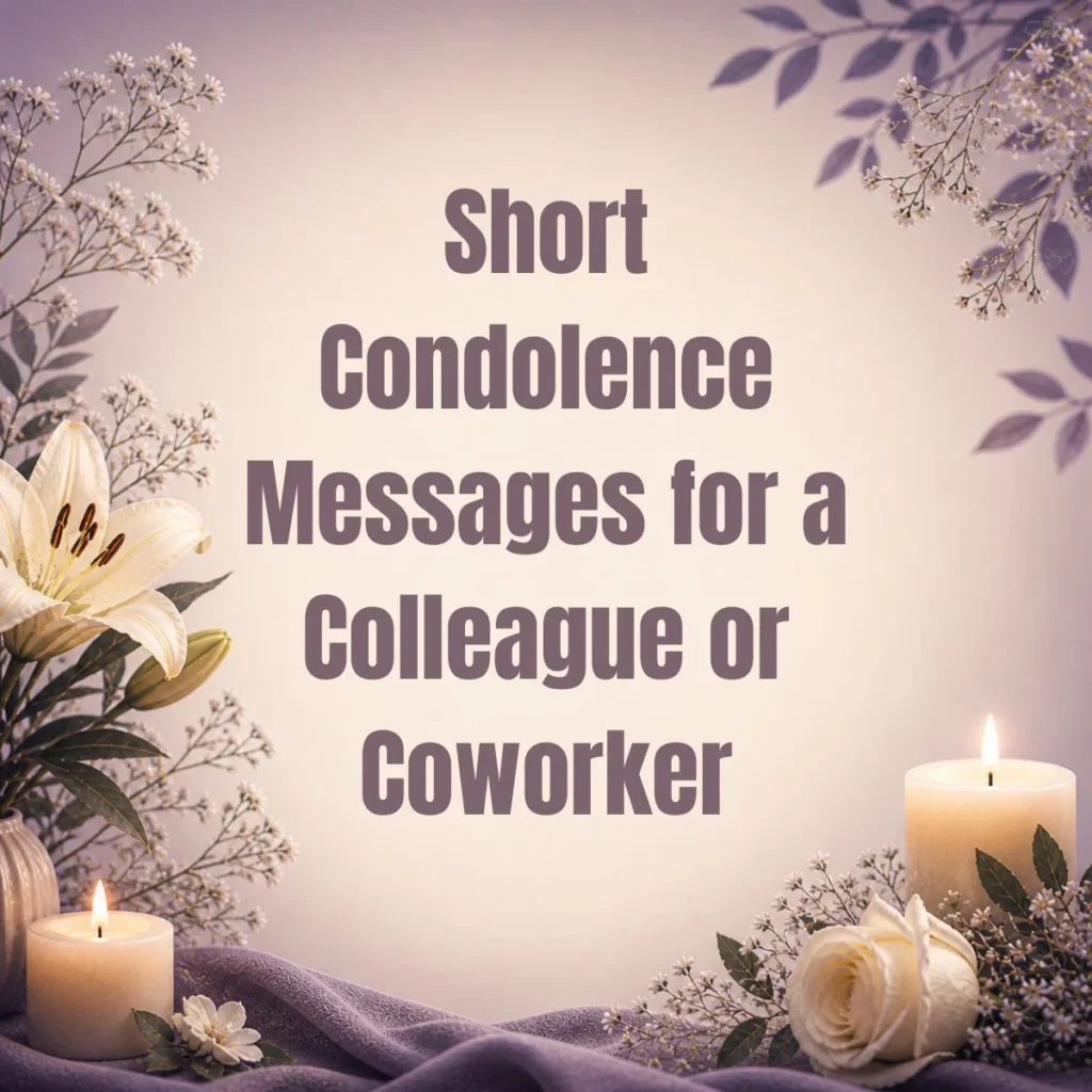 Short Condolence Messages for a Colleague or Coworker