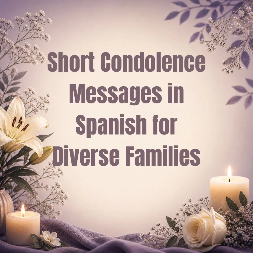 Short Condolence Messages in Spanish for Diverse Families