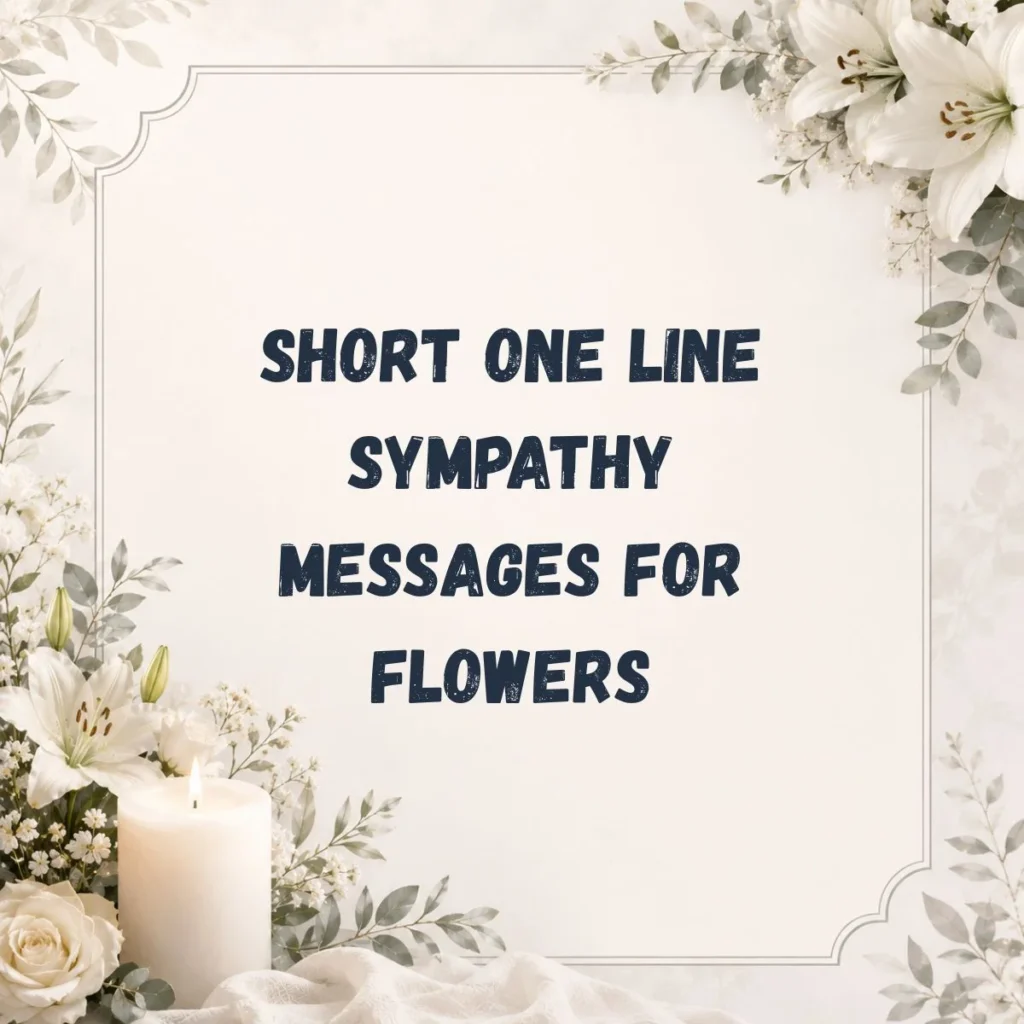 Short One Line Sympathy Messages for Flowers