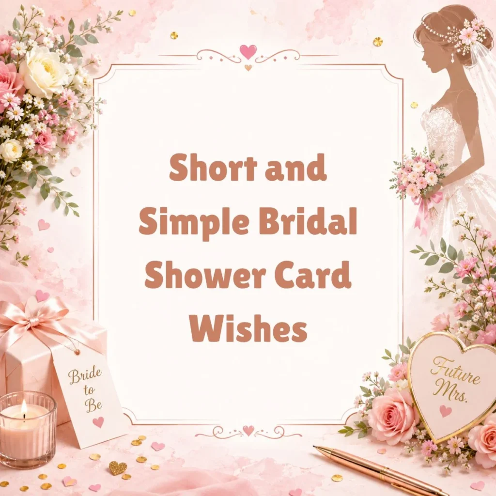 Short and Simple Bridal Shower Card Wishes