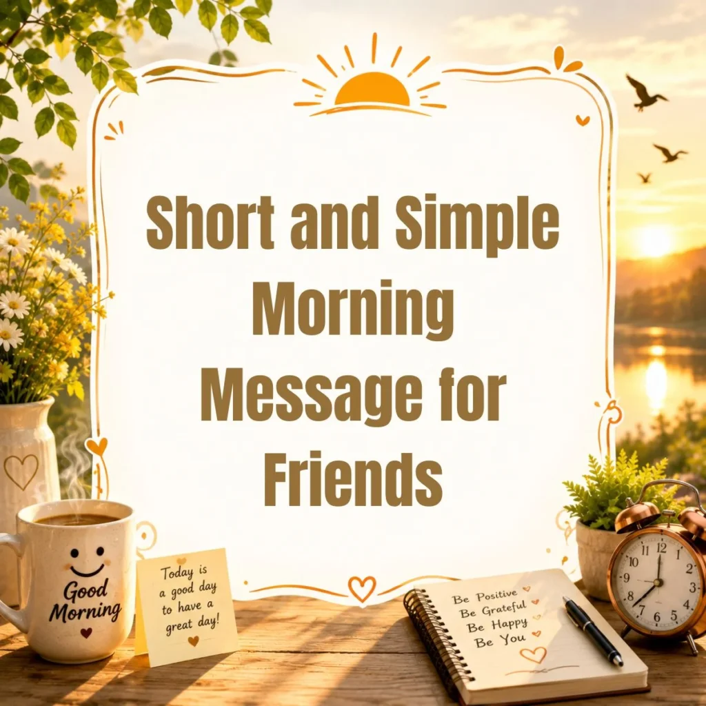 Short and Simple Morning Message for Friends