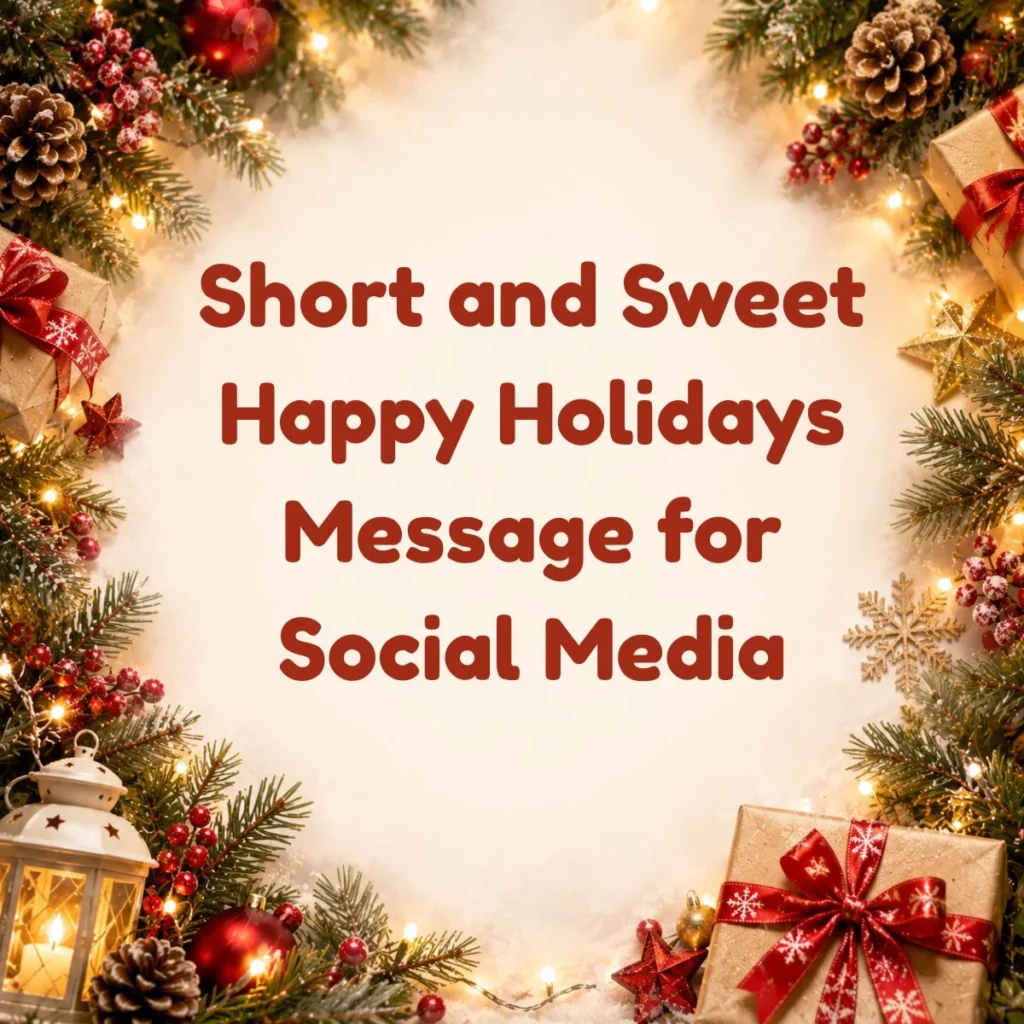 Short and Sweet Happy Holidays Message for Social Media