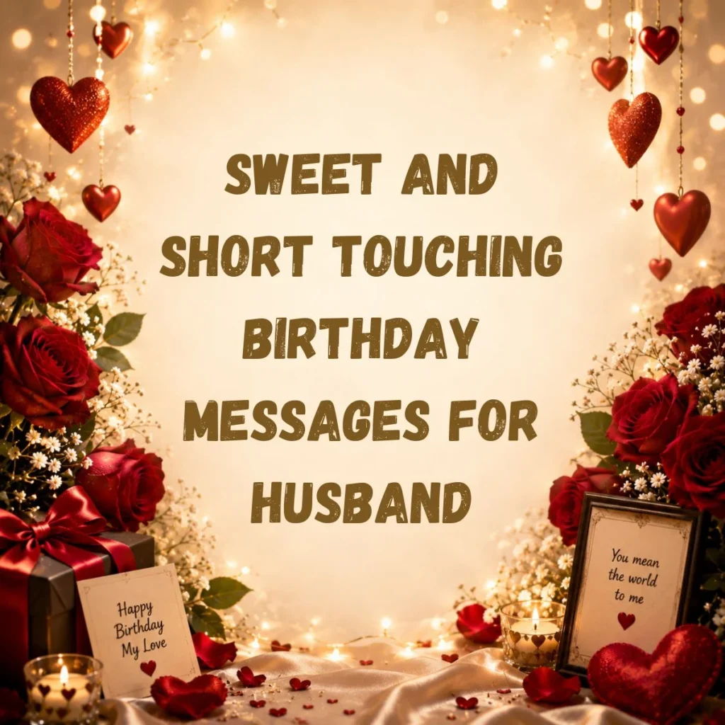 Sweet And Short Touching Birthday Messages For Husband