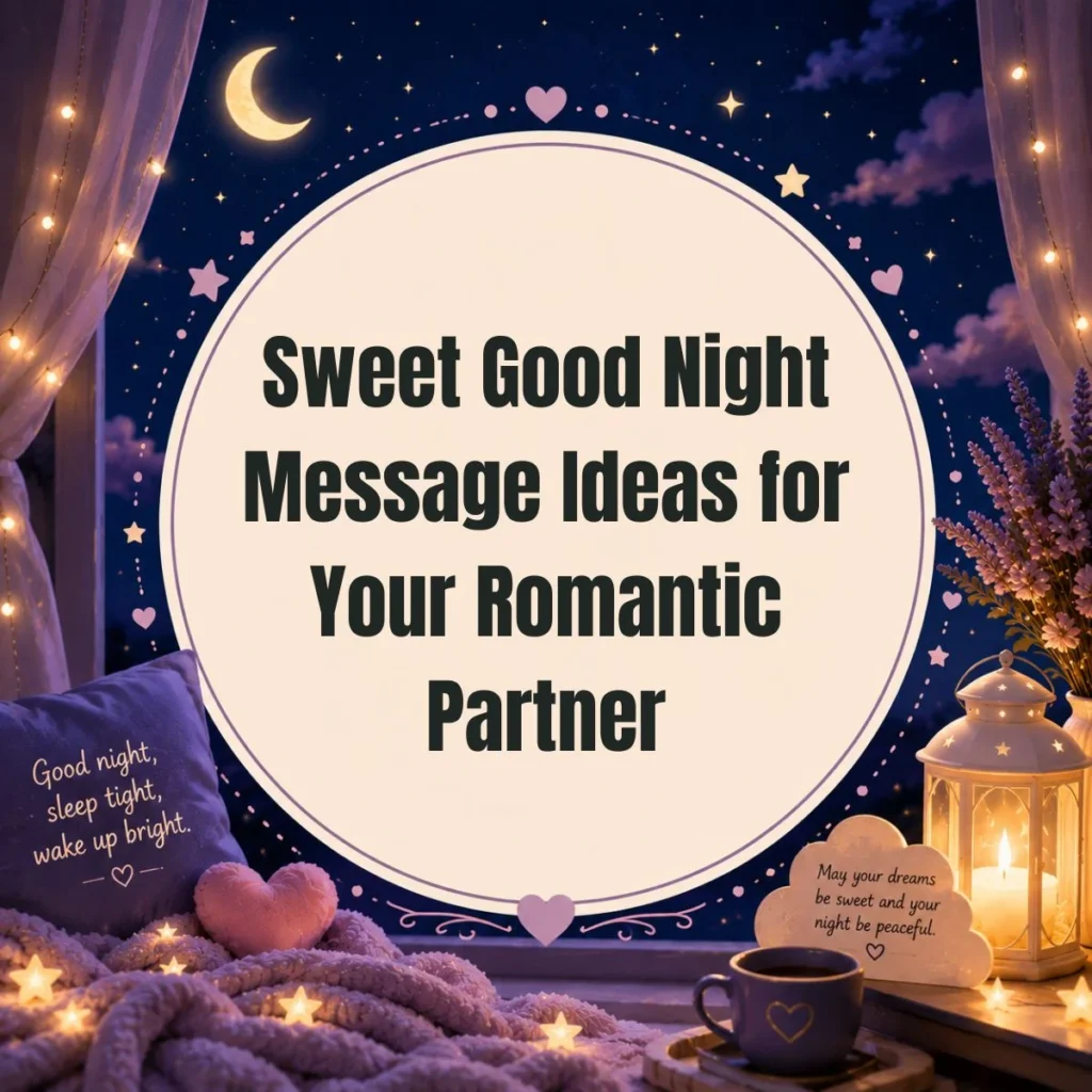 Sweet Good Night Message Ideas for Your Romantic Partner