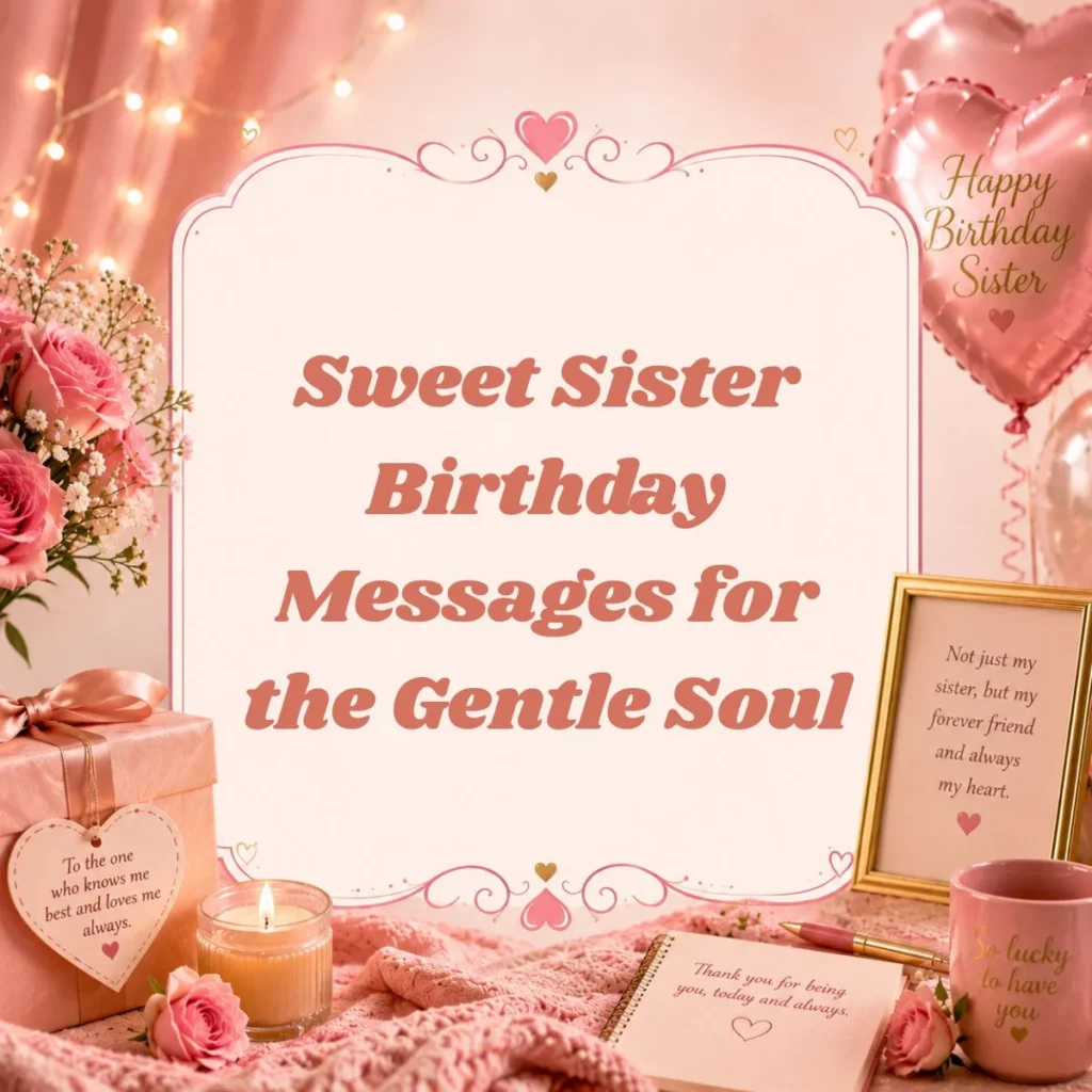 Sweet Sister Birthday Messages for the Gentle Soul