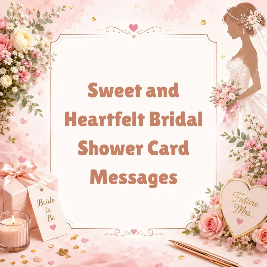 Sweet and Heartfelt Bridal Shower Card Messages