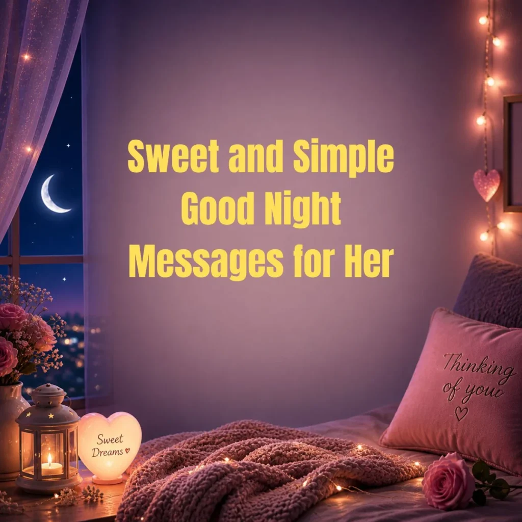 Sweet and Simple Good Night Messages for Her