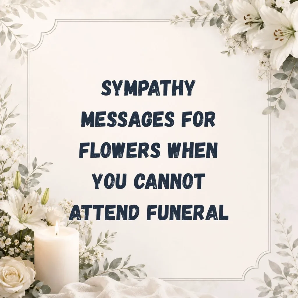 Sympathy Messages for Flowers When You Cannot Attend Funeral