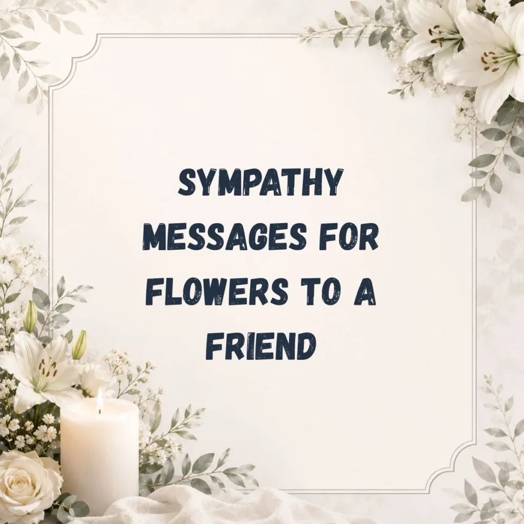 Sympathy Messages for Flowers to a Friend