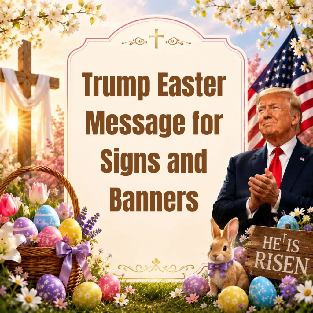 Trump Easter Message for Signs and Banners