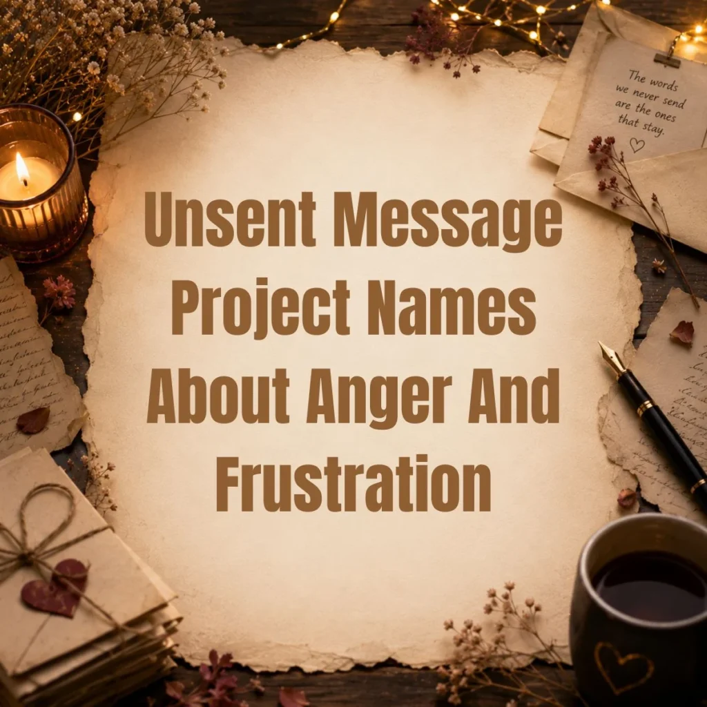 Unsent Message Project Names About Anger And Frustration
