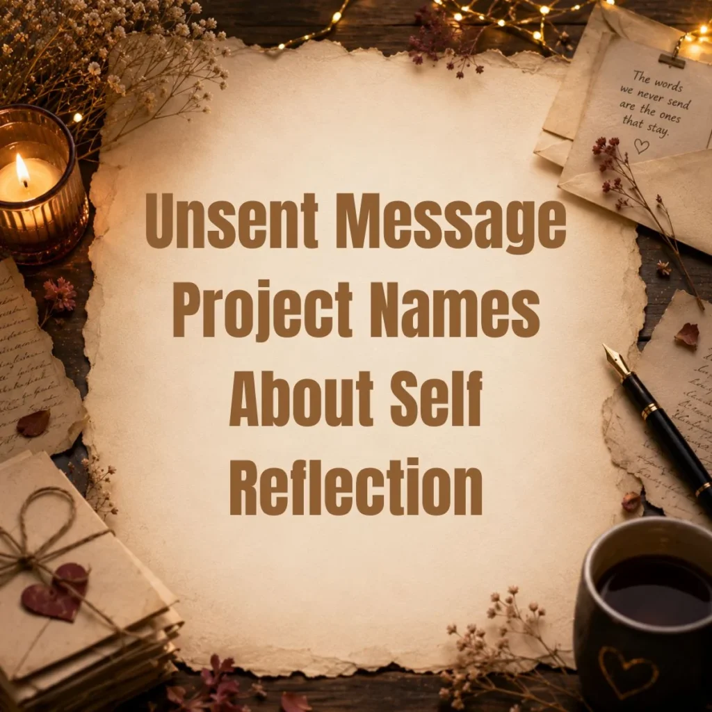 Unsent Message Project Names About Self Reflection
