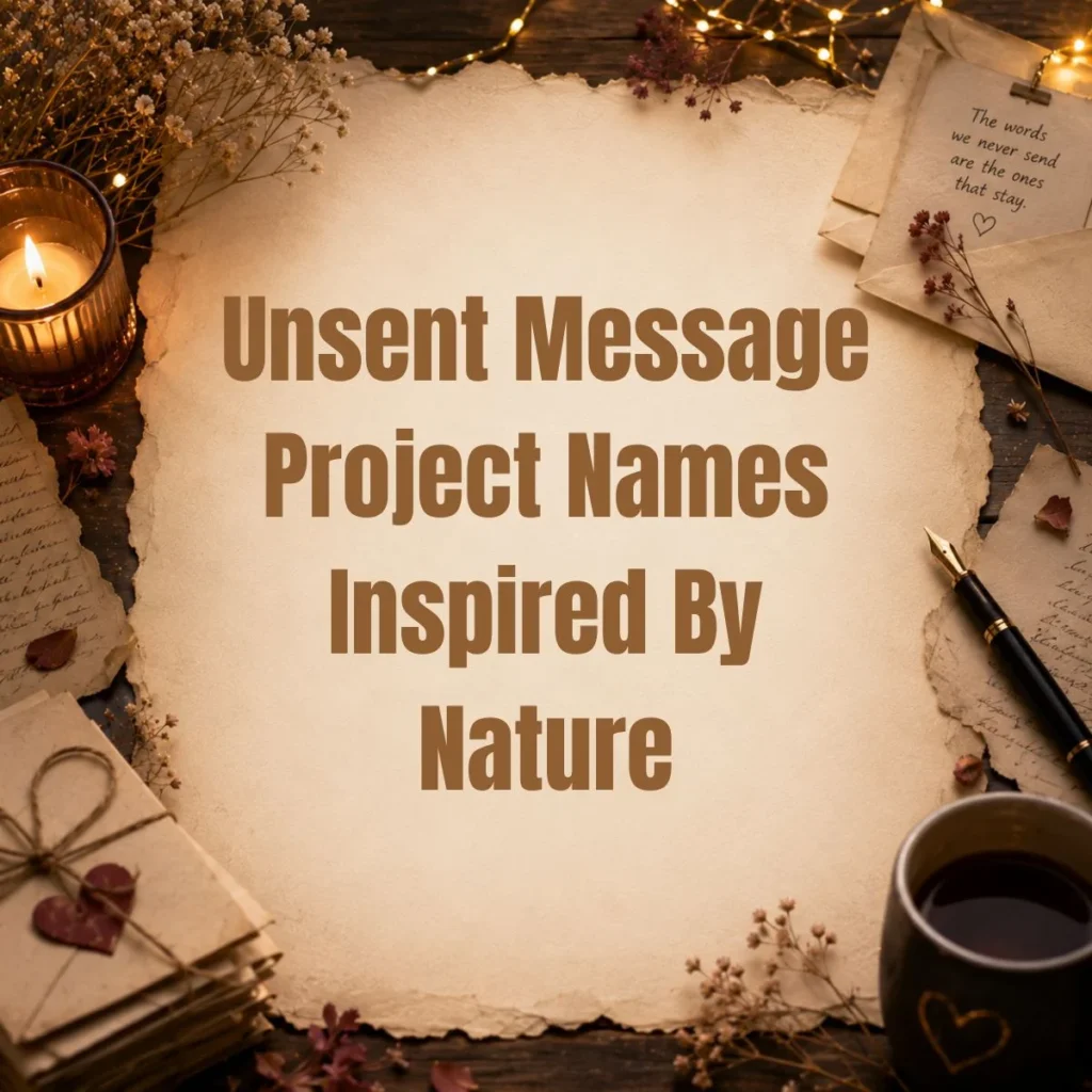 Unsent Message Project Names Inspired By Nature
