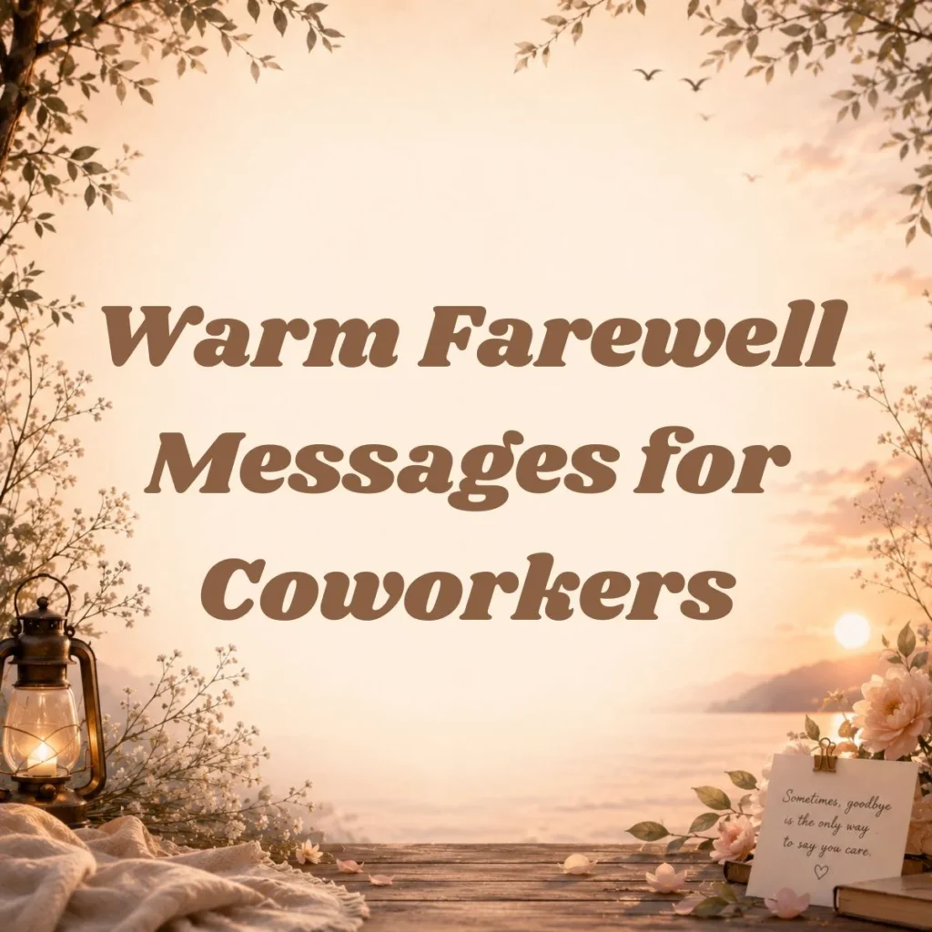 Warm Farewell Messages for Coworkers