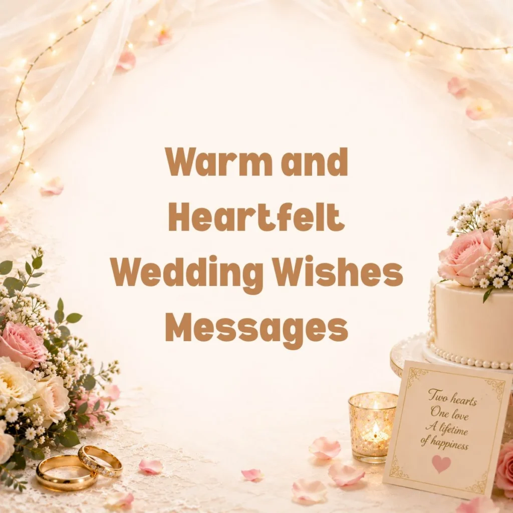 Warm and Heartfelt Wedding Wishes Messages