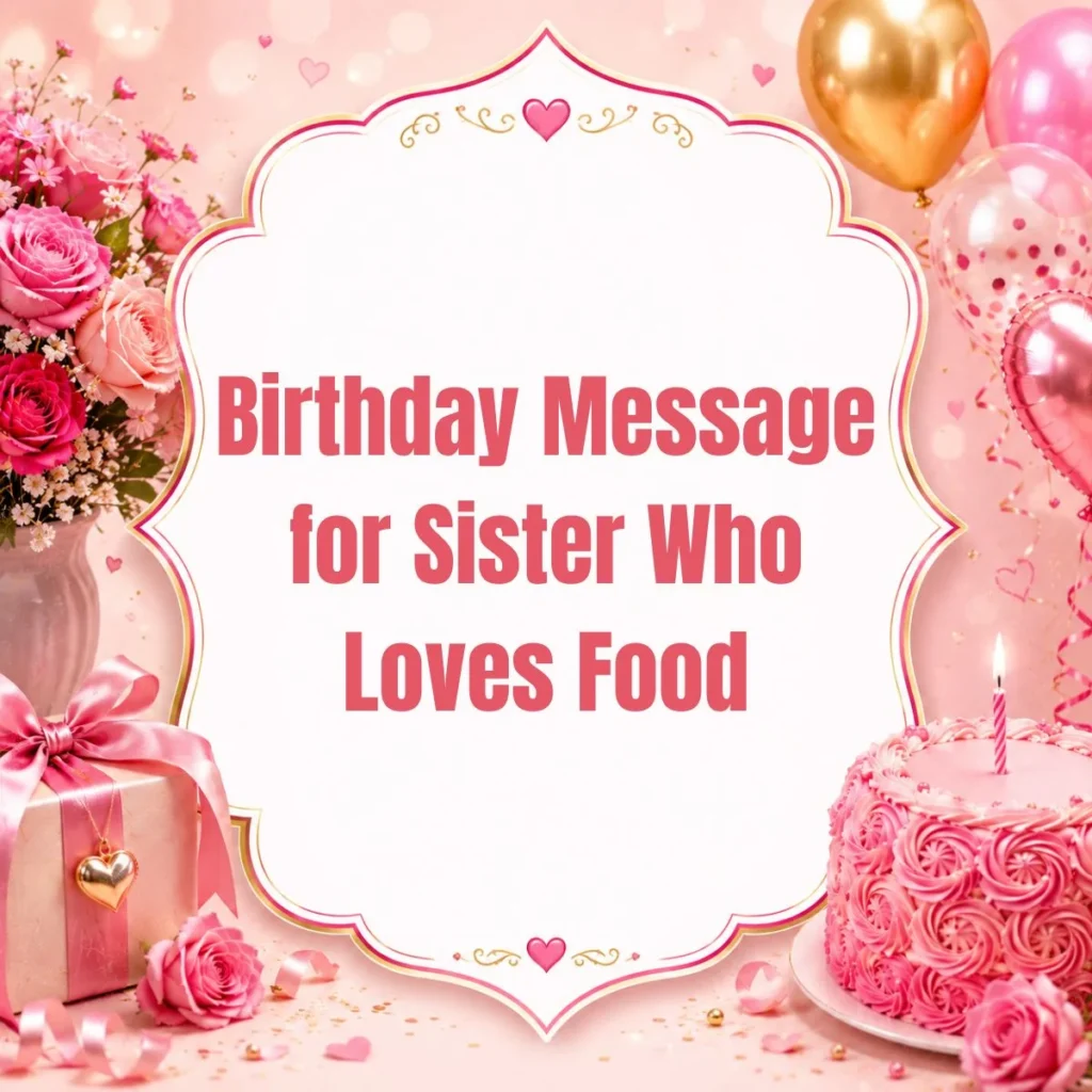 Birthday Message for Sister Who Loves Food