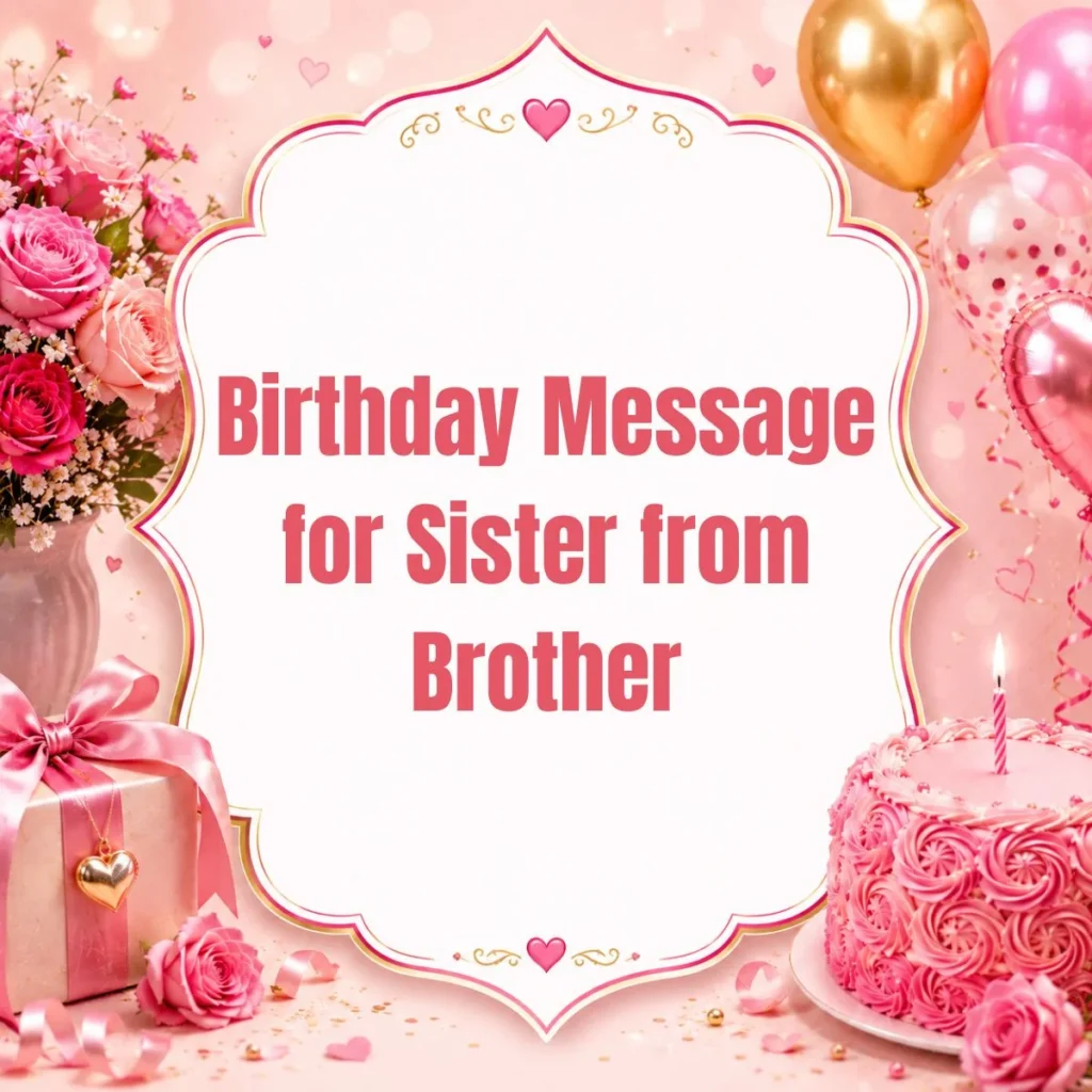 Birthday Message for Sister from Brother