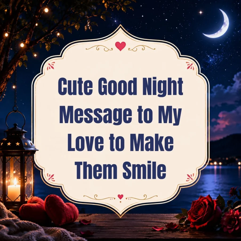 Cute Good Night Message to My Love to Make Them Smile