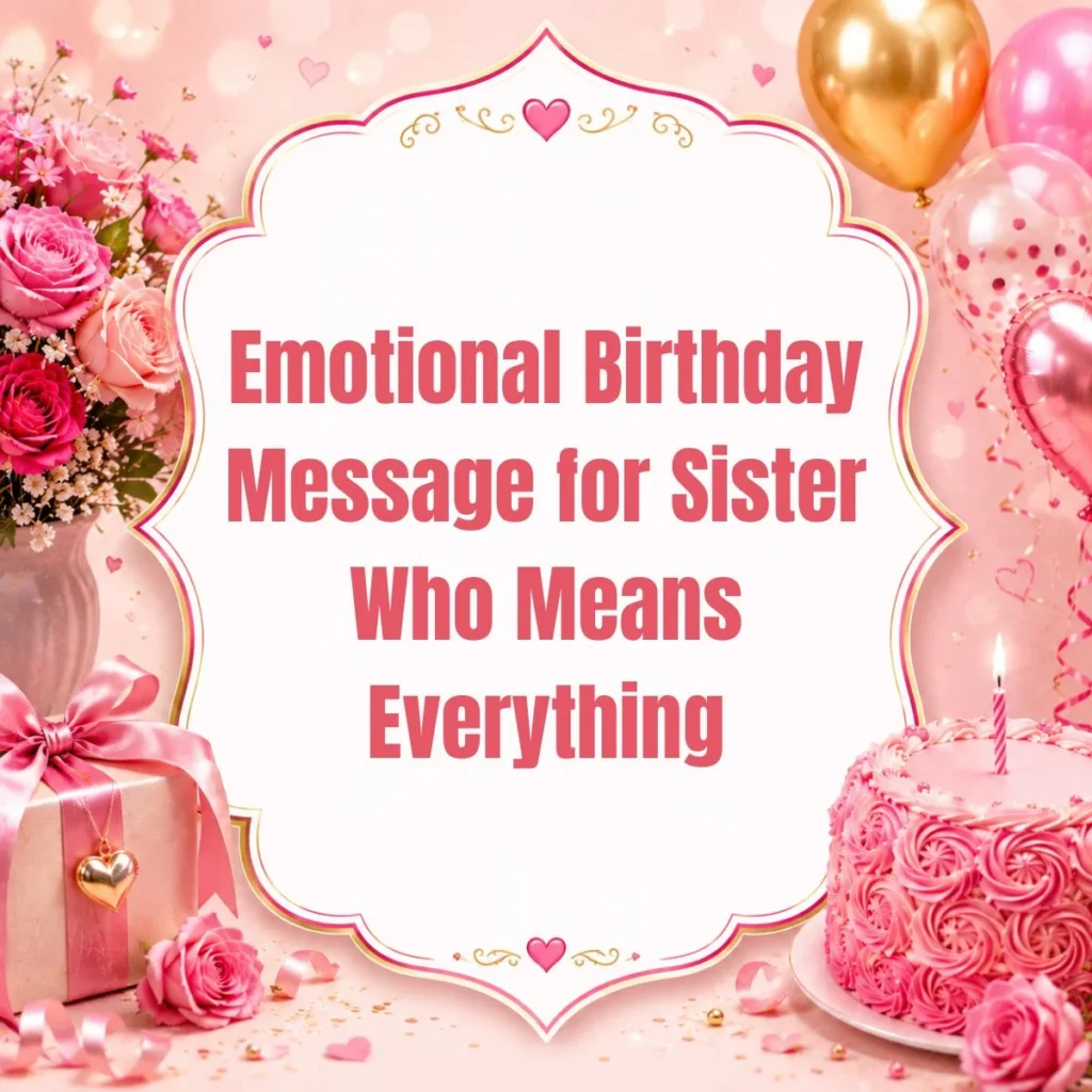 Emotional Birthday Message for Sister Who Means Everything