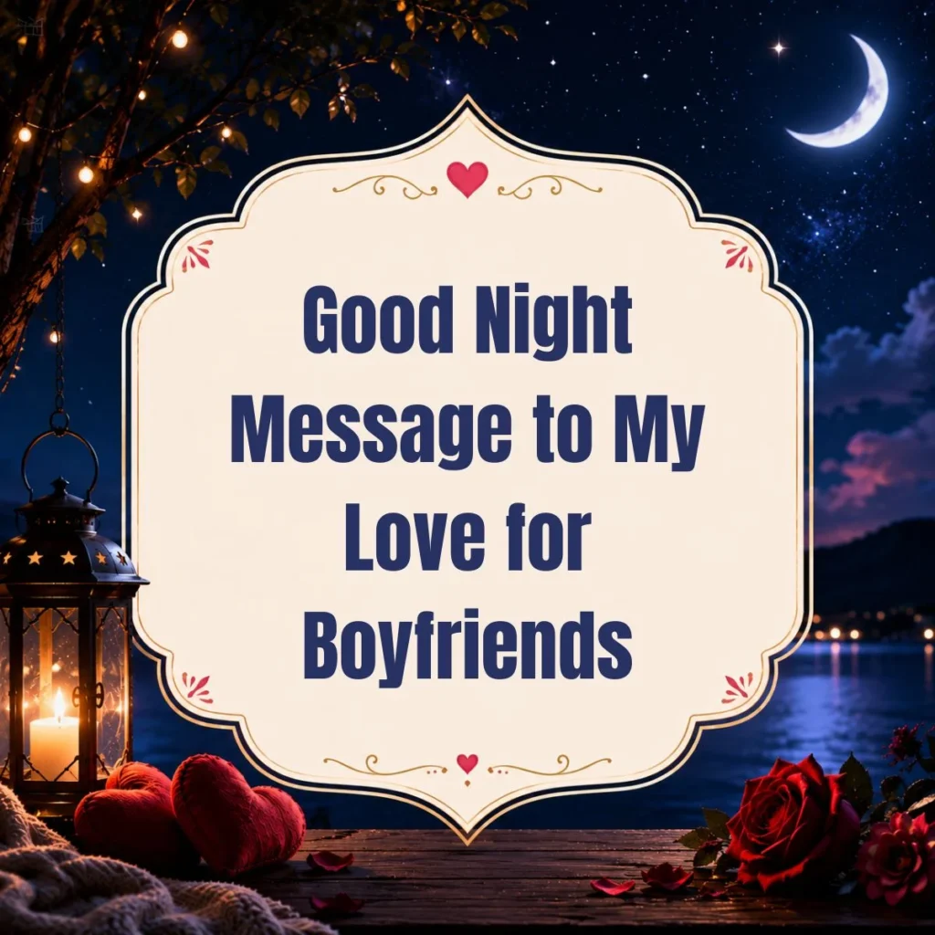 Good Night Message to My Love for Boyfriends