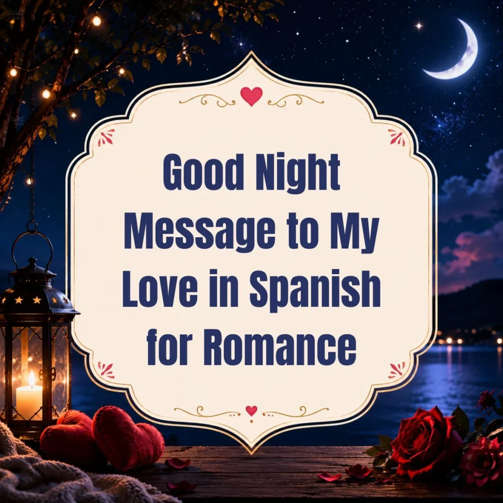 Good Night Message to My Love in Spanish for Romance