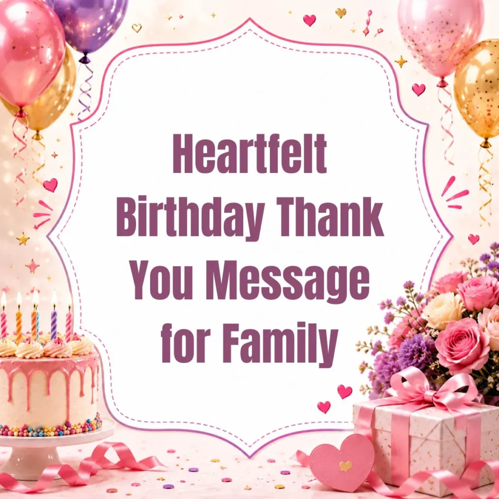 Heartfelt Birthday Thank You Message for Family
