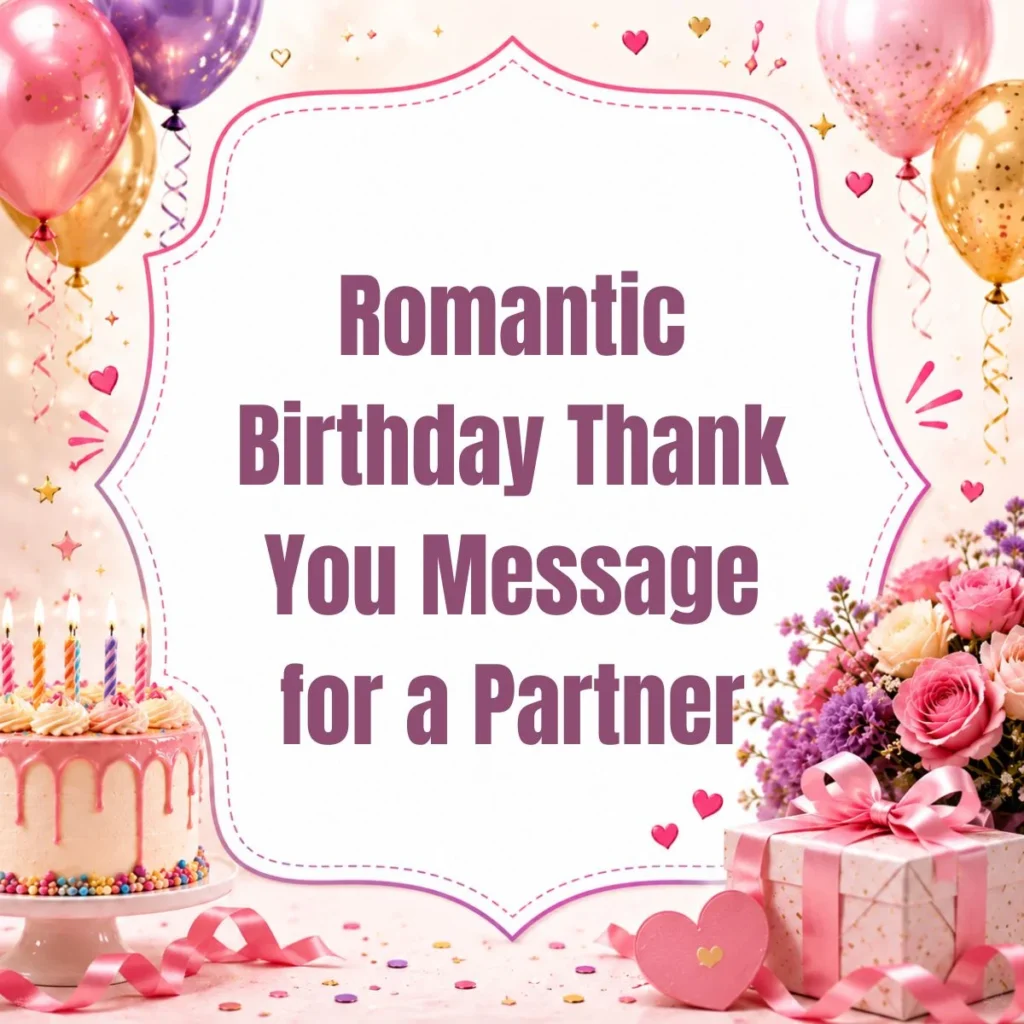 Romantic Birthday Thank You Message for a Partner