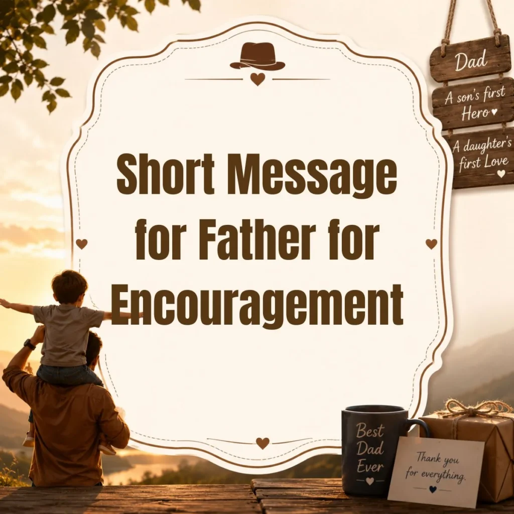 Short Message for Father for Encouragement