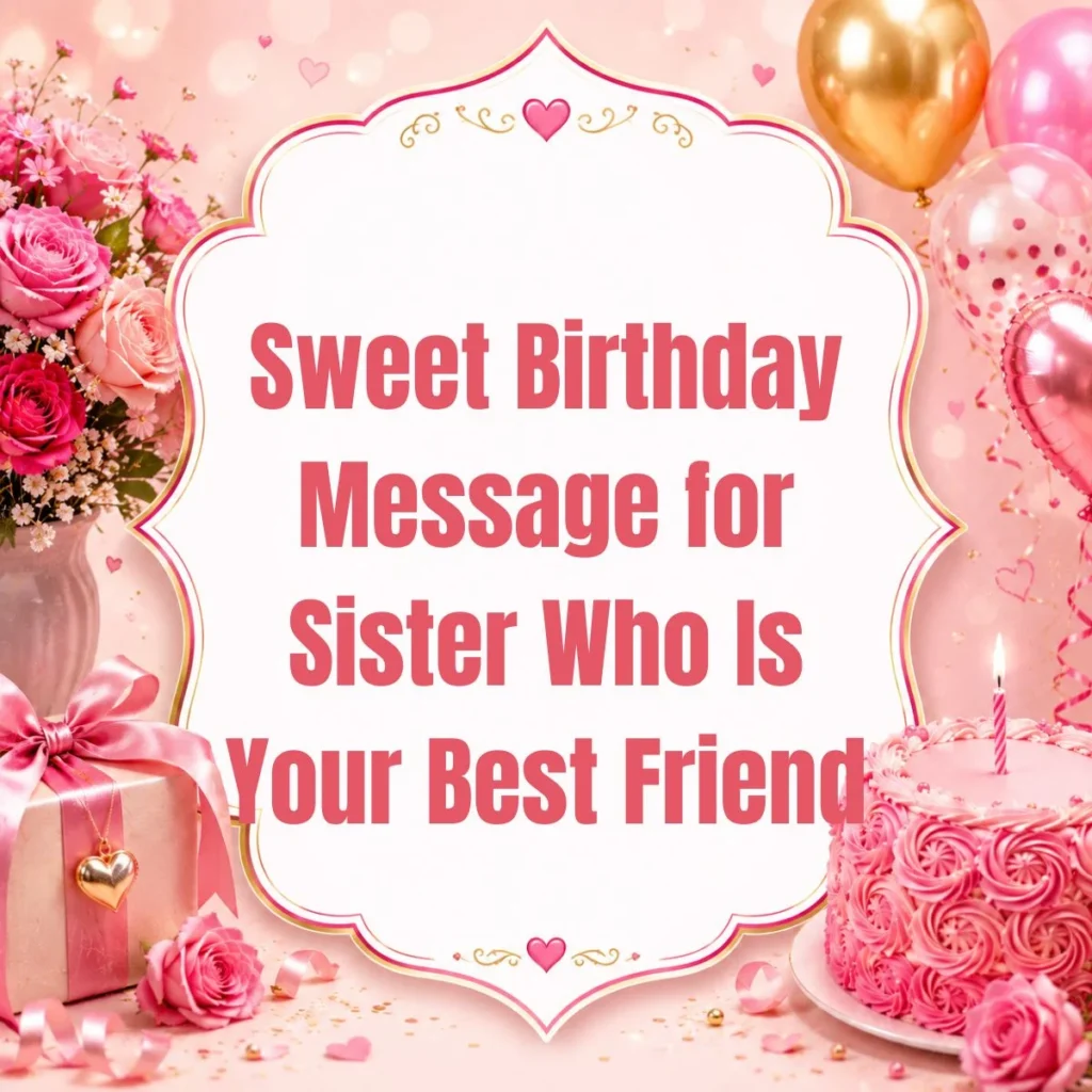 Sweet Birthday Message for Sister Who Is Your Best Friend