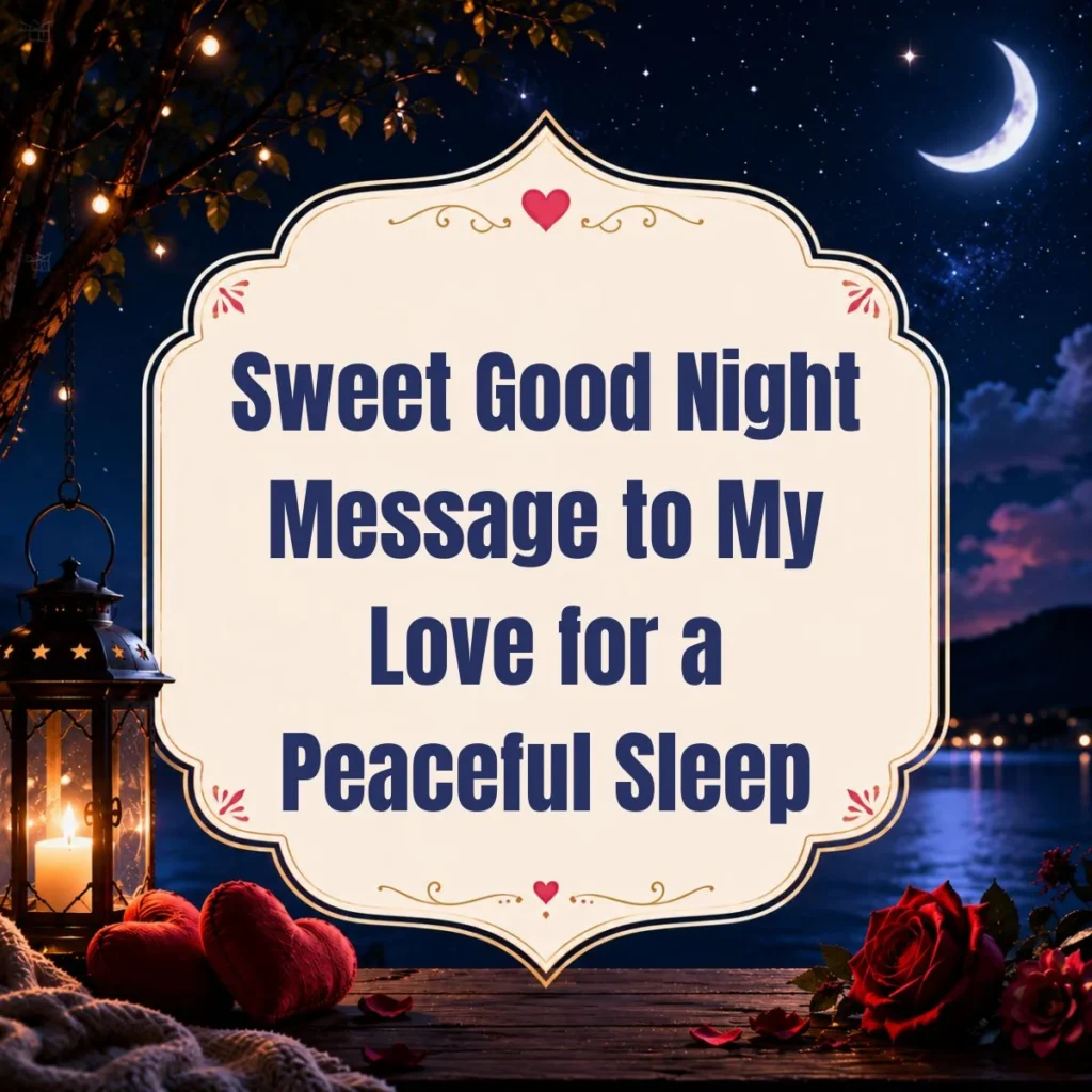Sweet Good Night Message to My Love for a Peaceful Sleep