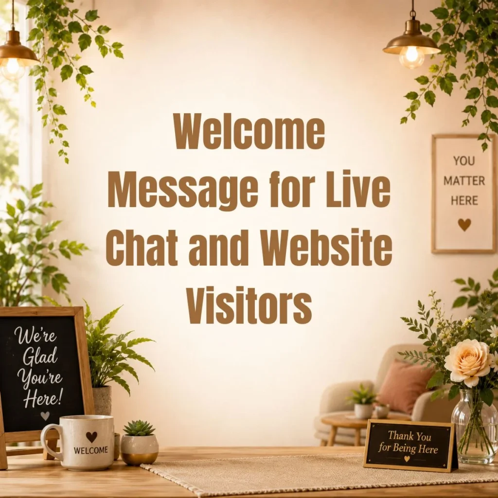 Welcome Message for Live Chat and Website Visitors