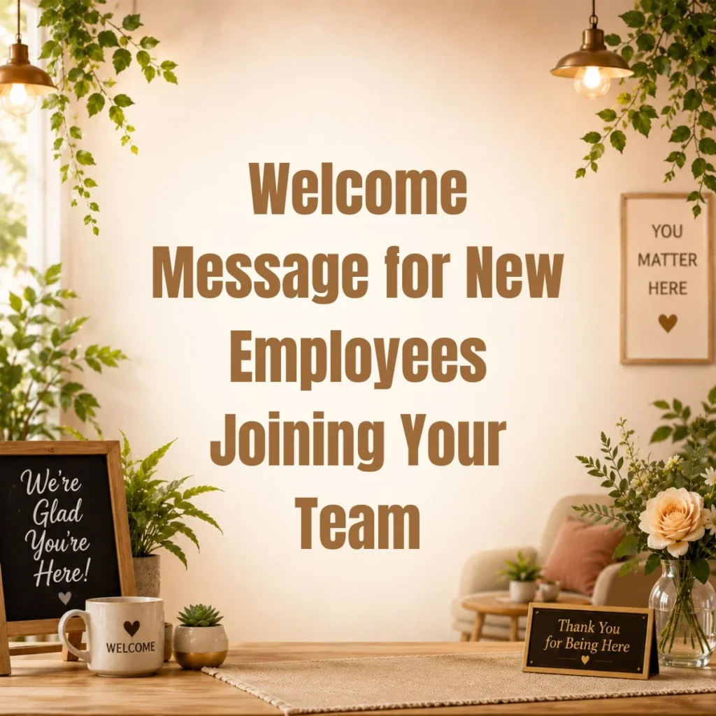 Welcome Message for New Employees Joining Your Team